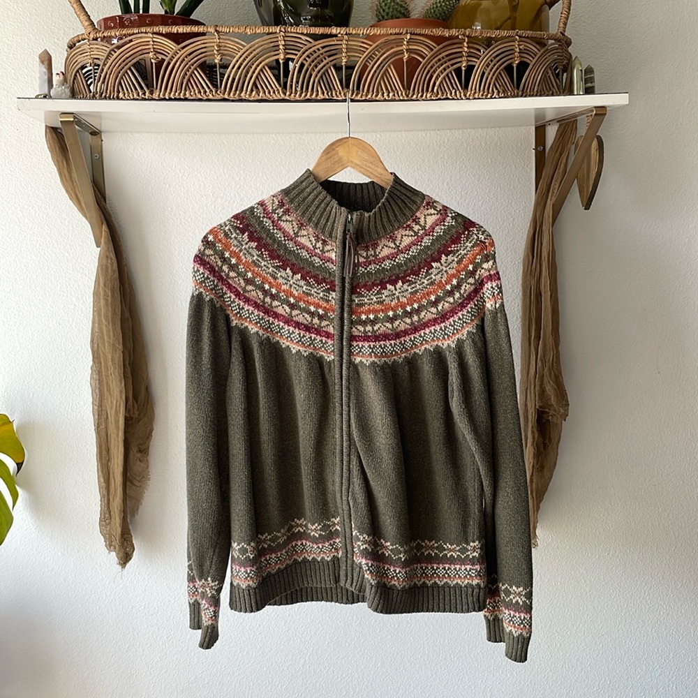 Vintage Shaver Lake zip up sweater size XL
